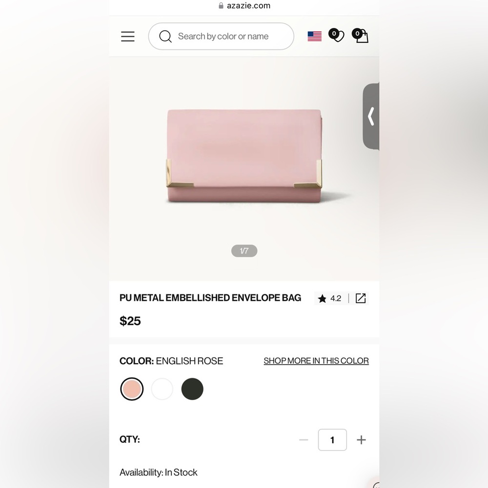 Elegant Pink Envelope Bag